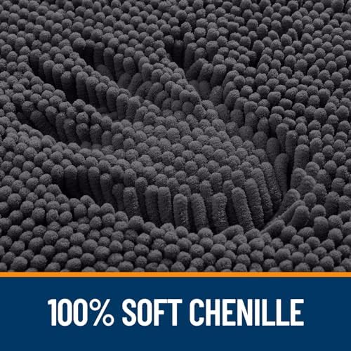 OLANLY Bathroom Runner Rugs 59x20, Extra Soft Absorbent Chenille Bath Rugs - Image 3