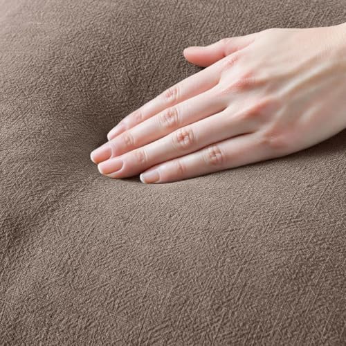 MIULEE Linen Fringe Decorative Fall Throw Pillow Covers Malt Ball 18x18 - Image 2