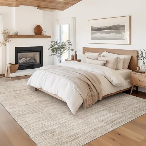 Valenrug Washable Rugs 5x7, Non Slip Large Area Rugs for Living Room, Brown - Image 4