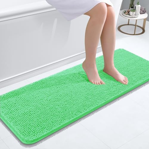 OLANLY Bathroom Runner Rugs 47x17, Extra Soft Absorbent Chenille Bath Rugs by OLANLY