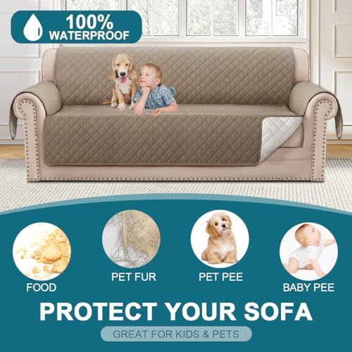 Turquoize 100% Waterproof Sofa Covers Couch Cover for Dogs, Sofa 70" - Image 2