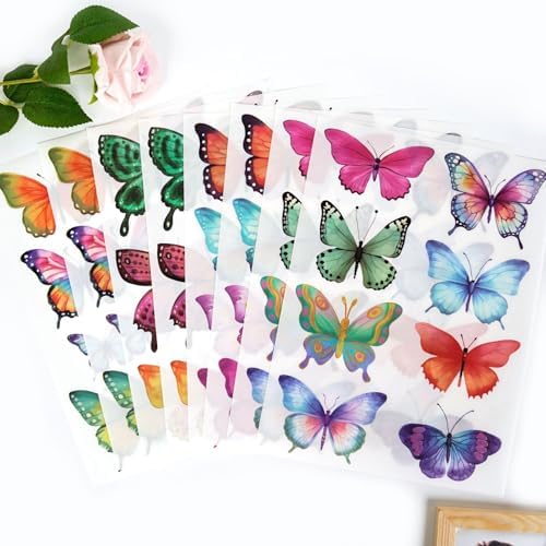 AOWDIAO 62 Large Butterfly Wall Decals - Peel and Stick Vinyl Wall Stickers for Room Decor, Safe for Walls, Repositionable - Image 5