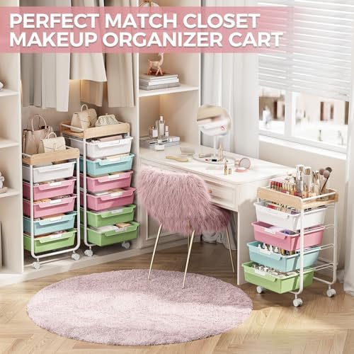 SYKIARIOL Rolling Storage Utility Cart with 4 Drawers,Art Cart,Colorful - Image 7