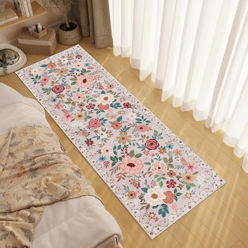 DUKINO 2x6 Runner Rug for Hallway, Washable Kitchen Rugs Non Slip, Beige - Image 3