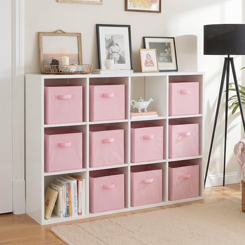 Cupic Cupid 10-Pack 11x11 Collapsible Storage Cubes, Fabric Bins, Pink - Image 7