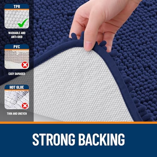 OLANLY Large Bathroom Rugs 47x32, Extra Soft Absorbent Chenille Bath Rugs - Image 6