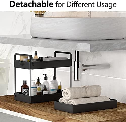SOLEJAZZ 3 Tier Slim Rolling Storage Cart Organizer with Wheels, Black - Image 4