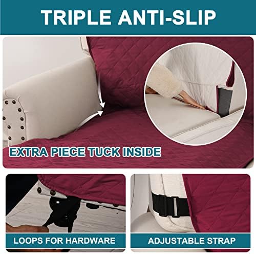 Turquoize 100% Waterproof Sofa Covers Chaise Lounge L Shape Sofa Protector - Image 4