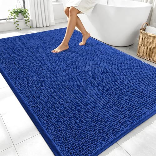 OLANLY Large Bathroom Rugs 70x46, Extra Soft Absorbent Chenille Bath Rugs by OLANLY
