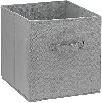 Handy Laundry Foldable Cube Storage Bins - 6 Pack - Decorative Fabric Storage Cubes are Collapsible & Great Organizer for Shelf, Closet or Underbed. Convenient for Clothes or Kids Toy Storage (Grey) - Image 2