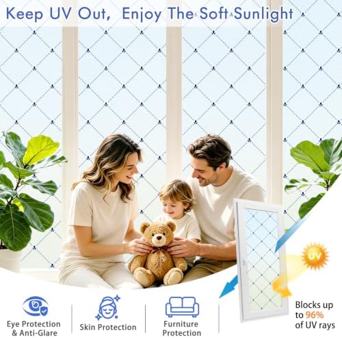 SOMWISE Frosted Window Privacy Film, Day and Night, Static Cling,17.5X 78.5 - Image 5