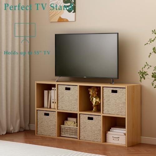 OSCHF 8-Cube Storage Shelf Bookcase, Oak - Image 6
