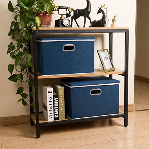 PRANDOM Extra Large Collapsible Storage Bins with Lids [3-Pack] Linen Fabric Foldable Storage Baskets Boxes Organizer Containers Cube with Cover for Bedroom Closet Office Nursery (22.8x15.75x13.8) - Image 4