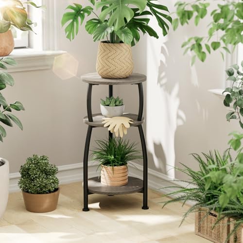 Small Round Side Table, 3-Tier Slim End Table for Small Spaces - Image 6