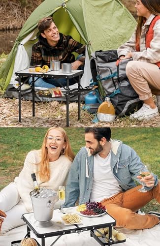 Titanker Small Camping Table Foldable 2ft, Folding Picnic Table with Side Racks & Net, Folding Camp Table Portable Beach Table, Car Camping Essentials, Sturdy Light Aluminum, Gift for Father Husband - Image 4