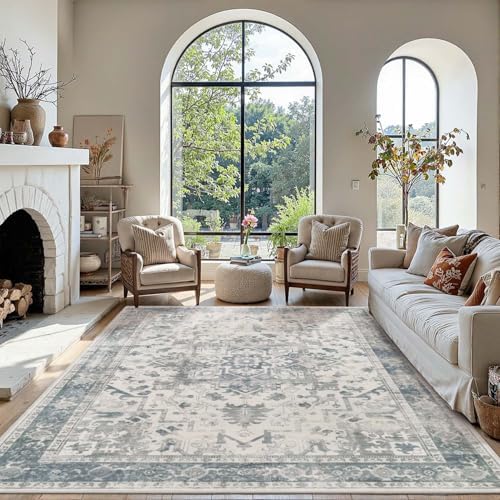 Rugxara Area Rugs 5x7, Washable Rugs for Living Room,Bedroom,Blue Rug by Rugxara