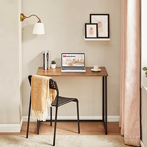 WOHOMO Folding Desk, 31.5" Foldable Computer Table for Small Spaces, Walnut - Image 4