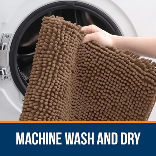 OLANLY Large Bathroom Rugs 70x46, Extra Soft Absorbent Chenille Bath Rugs - Image 5