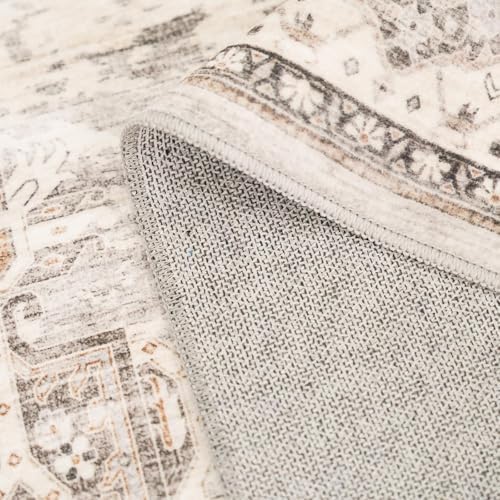 YOUFORTONG 10x12 Area Rug Washable：Large Living Room Area Rugs - Machine Washable Stain Resistant Rug - Soft Low Pile Carpet for Bedroom Dining Room 10'x12' Beige - Image 7