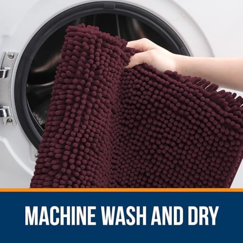OLANLY Large Bathroom Rugs 50x30, Extra Soft Absorbent Chenille Bath Rugs - Image 5