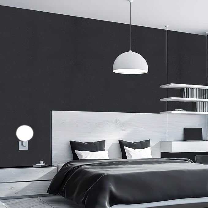 Arthome 23.6"x200" Black Wallpaper Peel and Stick Contact Paper,Matte Black Wallpapers Self-Adhesive Removable Vinyl Wallpaper Waterproof Oil Proof Contact Paper for Cabinet Countertop Wall Covering - Image 3