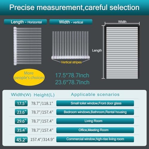 Window Privacy Film Striped with Tools, Stripes, 35.4" x 78.7" - Image 4