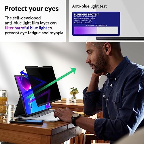 Peslv Magnetic Privacy Screen for Microsoft Surface Laptop Studio 2/1 14.4-Inch, Removable Anti Blue Light Glare Filter, Black Security Private Spy Block Protector - Image 6