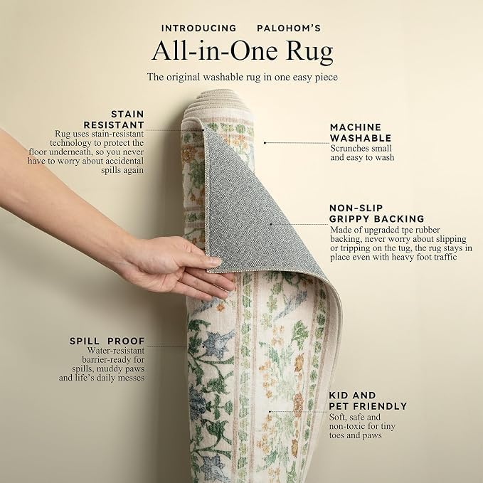 2x3 Washable Small Rugs for Entryway: Door Mat Indoor Entrance Throw Area Rug Non-Slip Low Pile Soft Kitchen Rug for Front Door Indoor Entrance Entry Bedside Kids Room - Image 4