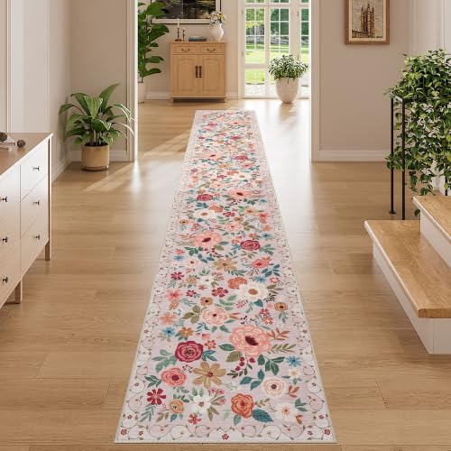 DUKINO 2x12 Washable Runner Rug, Non Slip Long Kitchen Runner Rug, Beige - Image 7