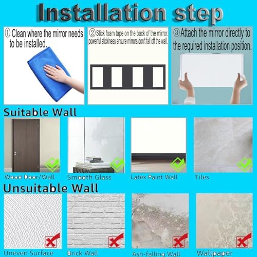 Peel and Stick Beveled Glass Tile. 6x2 Inch Mirror Backsplash Tiles. Cute Mirror Strip Tile for Kitchen, Bathroom Wall. 30 Pcs - Image 7