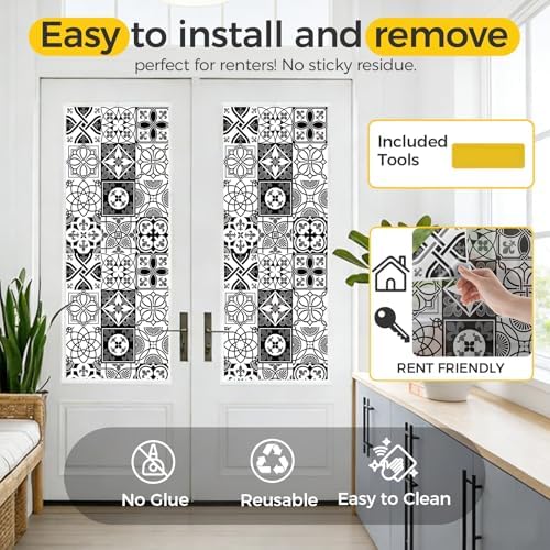 OHTMERU Stained Glass Window Privacy Film Decorative - Image 3