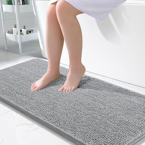 OLANLY Large Bathroom Rugs 50x30, Extra Soft Absorbent Chenille Bath Rugs by OLANLY