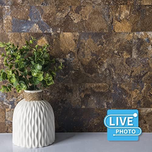 Art3d 102-Pack Peel and Stick Backsplash, Stick on Subway Tile, Rust Slate - Image 2