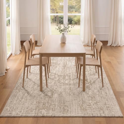 RUGIXE 5x7 ft Beige Washable Area Rug for Living Room,Vintage Boho,Non Slip - Image 3