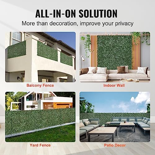 VEVOR Artificial Ivy Privacy Fence Screen, 96 x 72 in Faux Ivy Vine Leaf Hedges Fence, Greenery Privacy Fence with Strengthened Joint, Green Wall Decoration for Outdoor Garden, Yard, Balcony - Image 6