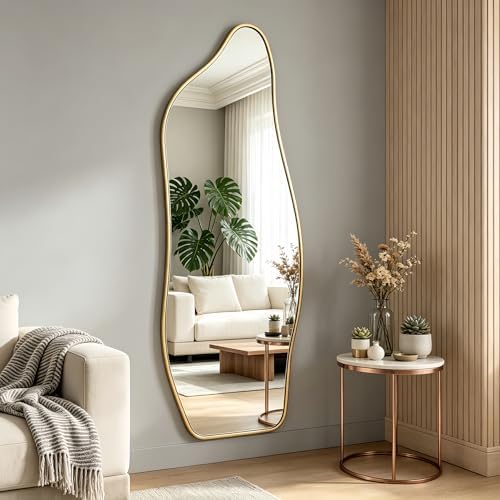 48"x16" Full Length Door Mirror, Dolphin Hanging Mirror, Gold - Image 7