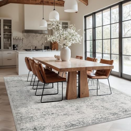Rugxara Grey 6x9 Area Rugs Washable Rug for Living Room Dining Room Bedroom - Image 3