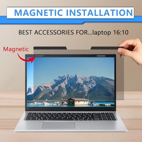 Magnetic Laptop Privacy Screen 16 Inch 16:10, Removable Privacy Filter - Image 4