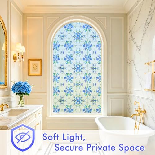 SOMWISE Frosted Window Privacy Film, Decorative Sun Heat Blocking, Anti UV - Image 3