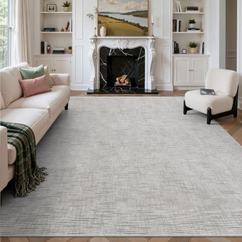 Valenrug 9x12 Area Rug, High Low Pile Washable Rugs for Living Room Grey - Image 5