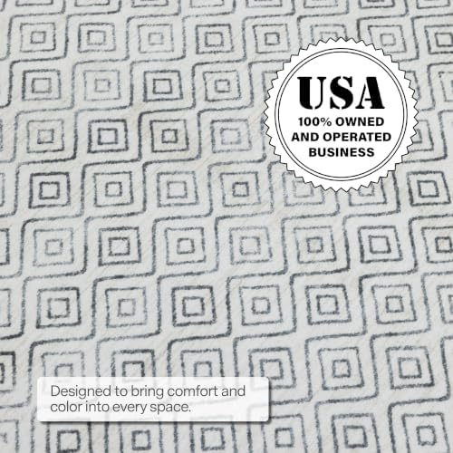 ReaLife Rugs Machine Washable Area Rug Runner - Living Room Bedroom Bathroom Kitchen Entryway Office - Padded Low Pile Stain Resistant Premium - Boho Farmhouse Vintage - Aria - Ivory 2'6" x 6' - Image 4