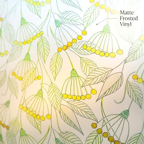 Spring Leaves Stained Glass Window Film Privacy Anti UV 35x78.7in - Image 3