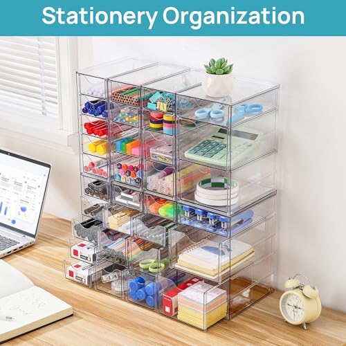 Vtopmart Acrylic Desk Organizer with 32 Drawers for Office, Makeup, Crafts - Image 3