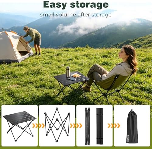 SUNNYFEEL Small Camping Table - Ultralight Portable Folding Table - Image 3