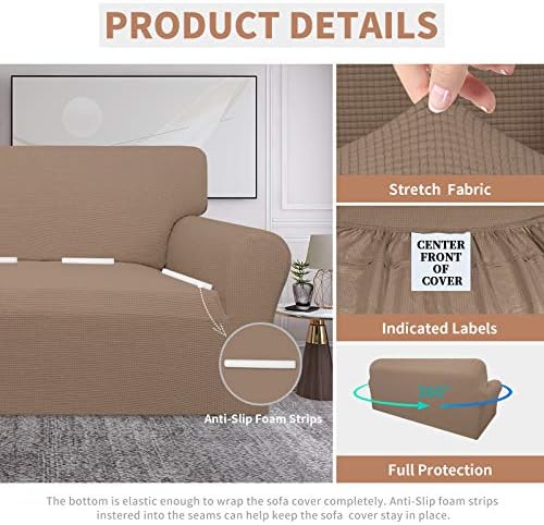 Easy-Going 100% Waterproof Couch Cover, 3 Cushion Couch Slipcover for Sofa - Image 4