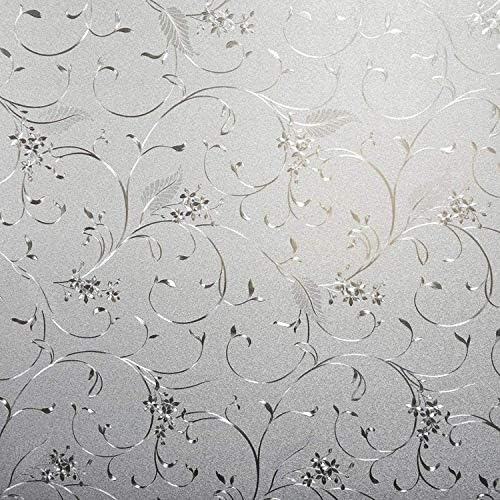 Niviy Window Privacy Film Decorative Static Cling Non-Adhesive 17.7"x157.4" by Niviy