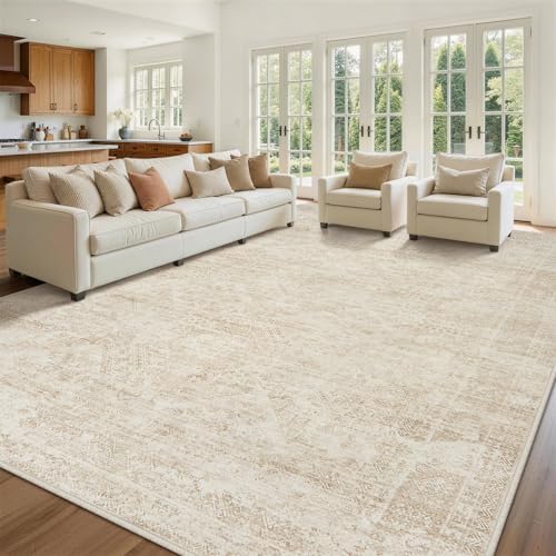 Aelenmu 10x14 Area Rugs for Living Room Washable Dining Room Beige - Image 3