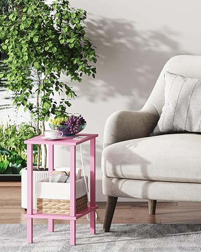 TUTOTAK End Table with Charging Station, Side Table, Nightstand - Image 5