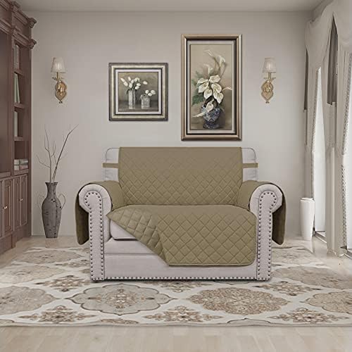 Easy-Going Reversible Couch Cover, Oversized Chair, Beige/Beige - Image 2