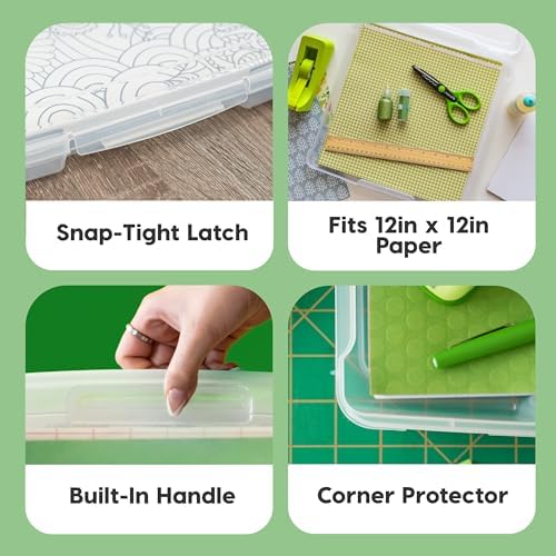 IRIS USA Scrapbook Case |Made in USA| Fits 12"x12" - Thin (10-Pack) - Clear - Image 3